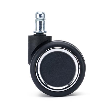 5x Rodas para Cadeiras de Escritório SMART 11x50 mm, Design Elegante, cor Preto