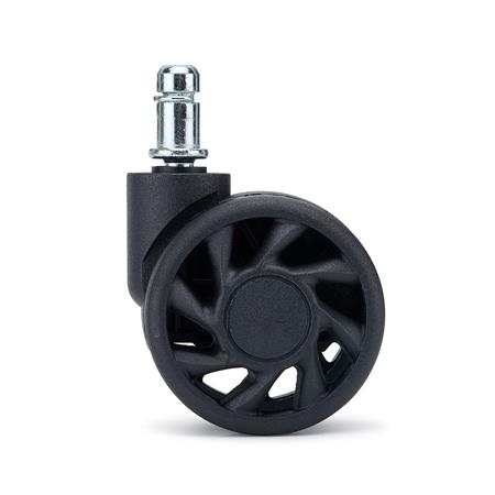 5x Rodas para Cadeiras de Escritório RACE 11x50 mm, Design Moderno, Cor Preto