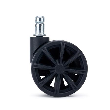 5x Rodas para Cadeira de Escritório SPOKE 11x50 mm, Design Moderno com Raios, Cor Preto