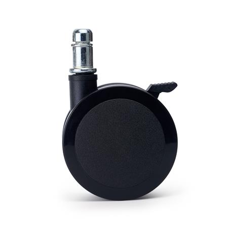 5x Rodas para Cadeiras de Escritório BRAKE 11x50 mm, com Travão, Cor Preto