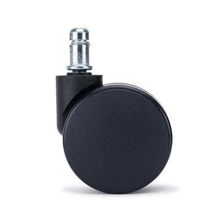 5x Rodas VOLT para Cadeiras de Escritório 11x50 mm, para Tapetes e Alcatifas, Cor Preta