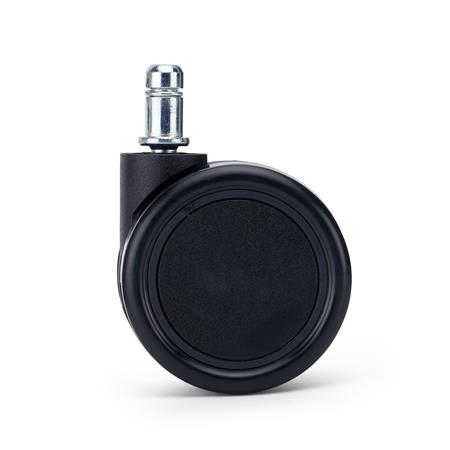 5x Rodas MOON para Cadeiras de Escritório 11x60 mm, Estrutura Compacta, Cor Preto