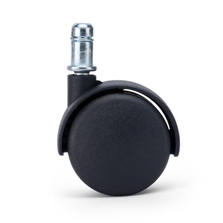 5 Rodas para Cadeiras de Escritório MOVE 11x50 mm, Borda Arredondada, Cor Preto