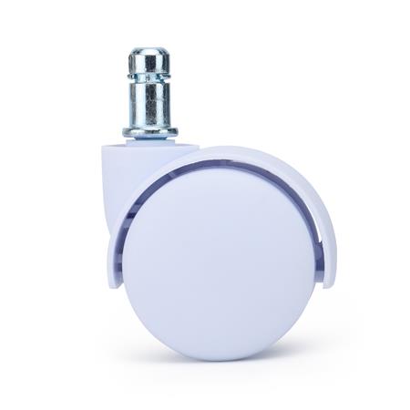 5x Rodas para Cadeiras de Escritório SPIN 11x50 mm, Minimalistas e Funcionais, Cor Branco