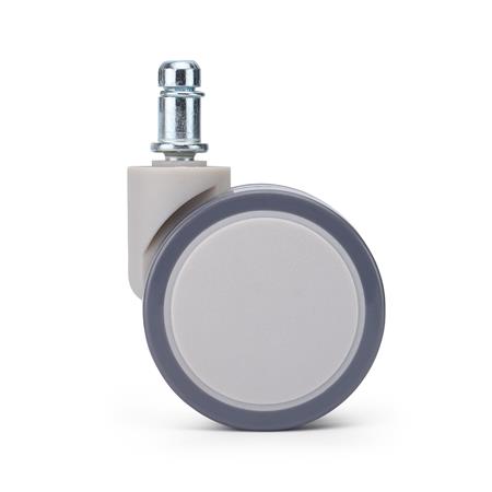 5x Rodas EVOX para Cadeiras de Escritório 11x50 mm, Estilo Minimalista, Cor Cinzento