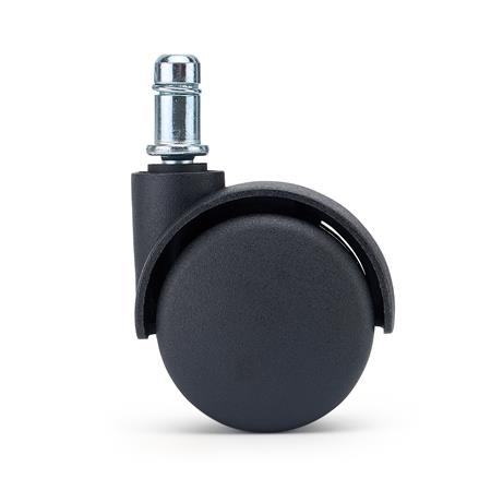 5x Rodas GEAR para Cadeiras de Escritório 11x60 mm, com Travão de Segurança, Cor Preto