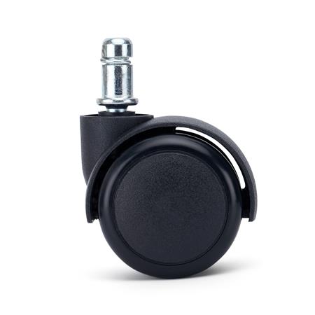 5x Rodas RUSH para Cadeiras de Escritório 11x50 mm, Design Elegante, Cor Preto