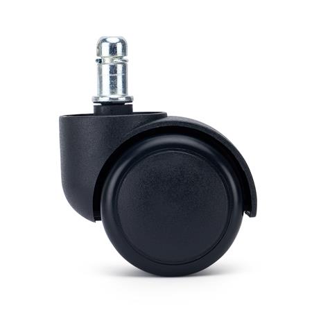 5x Rodas para Cadeiras de Escritório VELO 11x50 mm, Elegância e Fluidez, Cor Preto
