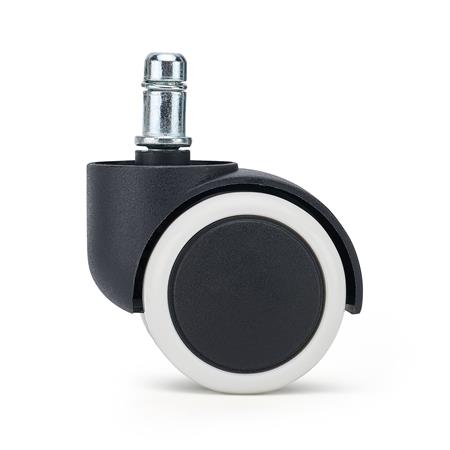 5x Rodas para Cadeiras de Escritório VELO 11x50 mm, Elegância e Fluidez, Cor Branco