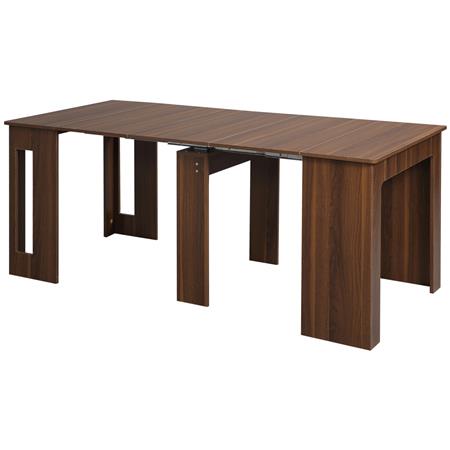 Mesa de Reuniões ASMARA, Extensível de 60 a 180 cm, Cor Castanho Escuro