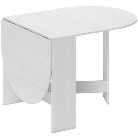 Mesa de Reuniões VADUZ, Dobrável, Poupa Espaço, em Madeira, Cor Branco