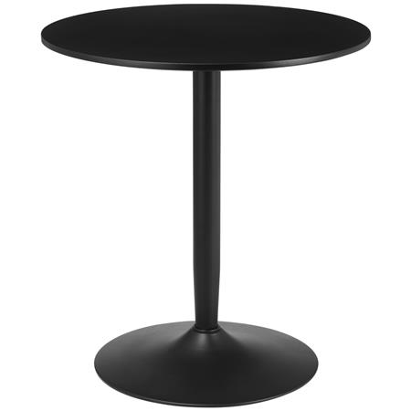 Mesa de Reuniões TURIN, Base em Aço Preto e Tampo em Madeira, Cor Preto