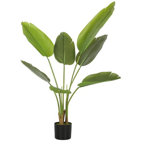 Planta de Escritório NOKI, Bananeira com 109 cm de Altura, com Vaso Preto, Verde
