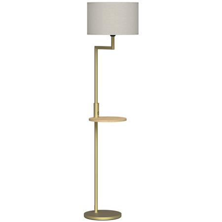Candeeiro de Escritório LUMOS, Interface USB, Prateleira Porta-Objetos, Cor Dourado
