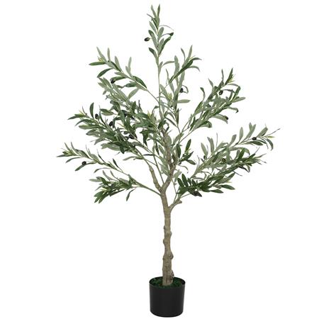 Planta de Escritório ECOA, Oliveira com 120 cm de Altura, com Folhas e Azeitonas, Cor Verde