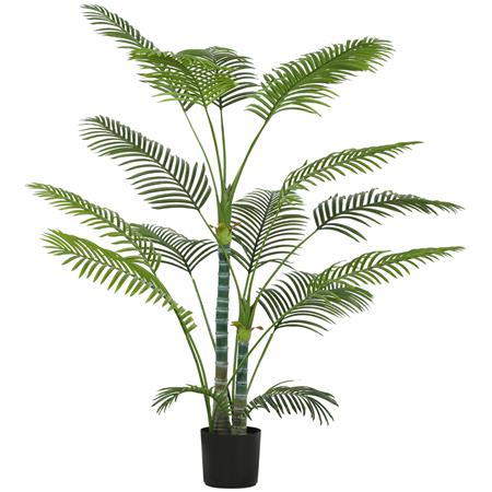 Planta de Escritório DORNEO, Palmeira com 170 cm de Altura, 16 Folhas com Vaso, Cor Verde