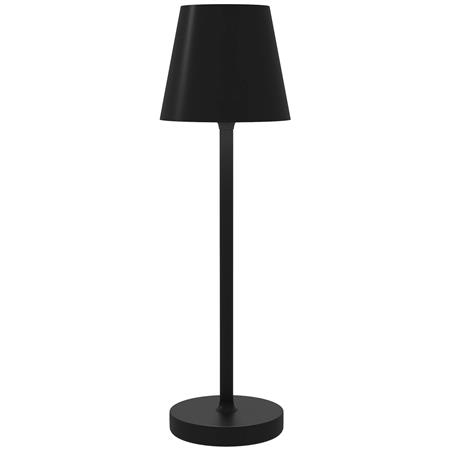 Candeeiro de Escritório ALVA, Portátil com Bateria Recarregável, em Acrílico e Metal, Cor Preto