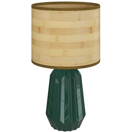 Candeeiro de Escritório ELION, Estilo Retro, Base em Cerâmica, Cor Verde