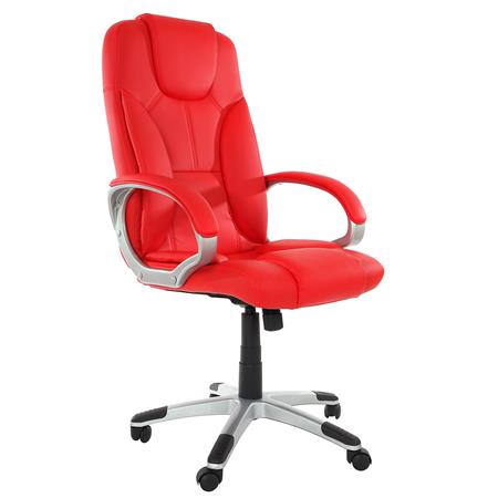 Poltrona de Escritório ARONA, Preço Imbatível, Máxima Comodidade, Acolchoado, Em Vermelho
