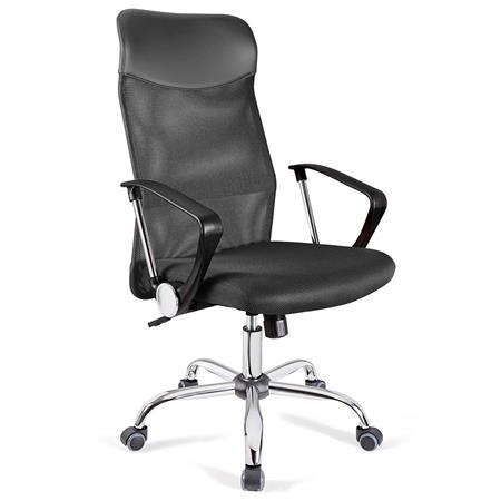 Cadeira de escritório ASPEN XL, Malha respirável, assento acolchoado e até 150 kg, Cor Cinza