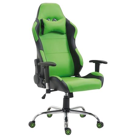 Cadeira Gaming ROSBY, Design Desportivo e Muito Confortável, Em Pele, Cor Verde