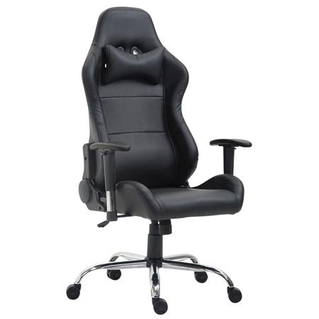 Cadeira Gaming ROSBY, Design Desportivo e Muito Confortável, Em Pele, Cor Preto