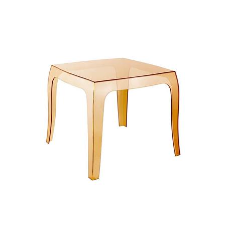 Mesa Lateral SOPHIE, 50x50 cm, Empilhável, Em Polipropileno, Cor Âmbar
