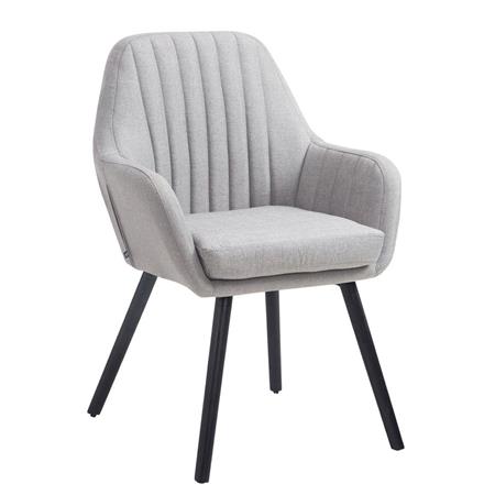 Cadeira de Visita, SERENA, Comodidade, Madeira de Carvalho Negra, Cor Cinza