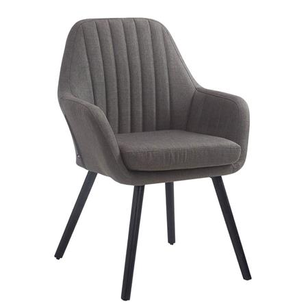 Cadeira de Visita, SERENA, Comodidade, Madeira de Carvalho Negra, Cor Cinzento Escuro