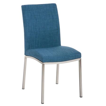 Cadeira de Visita MILTON TECIDO, Acolchoado Extra Confortável, Cor Azul