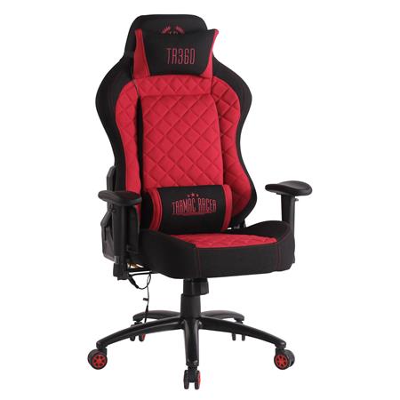 Cadeira gaming COPSE PANO, Função de Aquecimento e Massagem, Em Preto / Vermelho