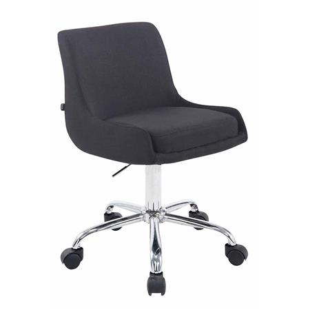 Cadeira de Escritório ASIA PANO, Base Metálica, Design Moderno, Cor Preto