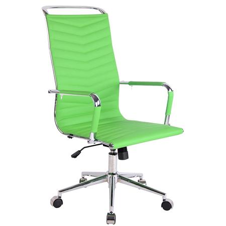 Cadeira de Escritório SIGRID, Encosto Alto, Design Moderno, Em Pele, Verde