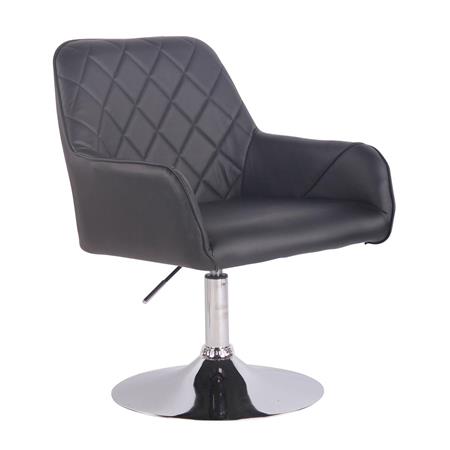 Cadeira de Escritório DARY BASE, Estructura Metálica, Em Pele, Cor Preto