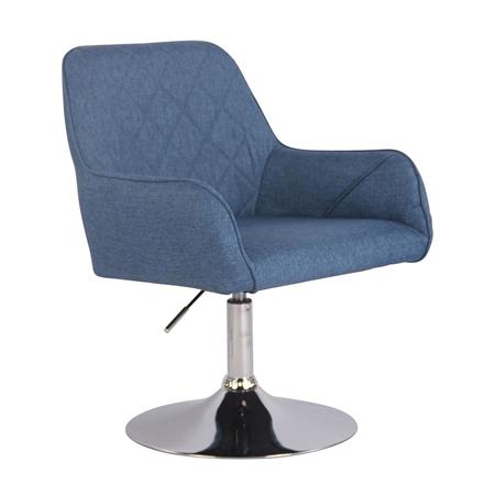Cadeira de Escritório DARY BASE PANO, Estructura Metálica, Em Cor Azul