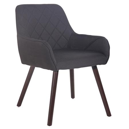 Cadeira de Visita DARY V PANO, Design Moderno, Pernas Escuras, Em Cor Preto