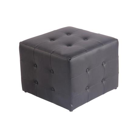 Puff Quadrado GALAK, Design Elegante, Estilo Moderno, Cor Preto