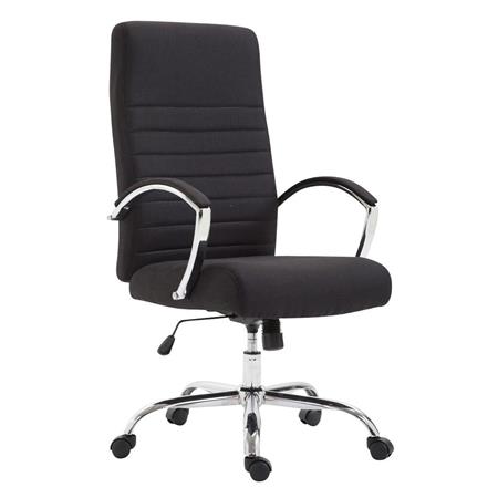 Cadeira de Escritório VALANTY PANO, Grosso Acolchoado, Base metálica, Cor Preto