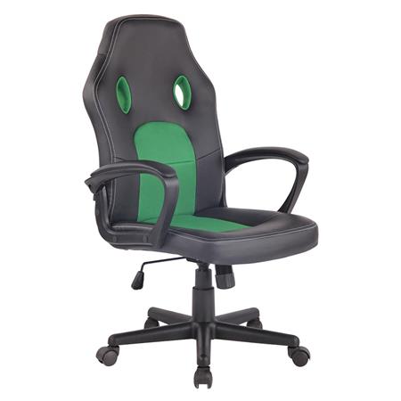 Cadeira Gaming XENON, Design Desportivo, Em Pele, Cor Verde