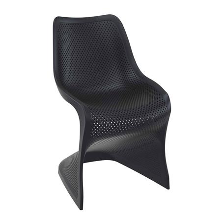 Cadeira de Visita CALIMA, Design Exclusivo, Plástico Resistente, Cor Preto