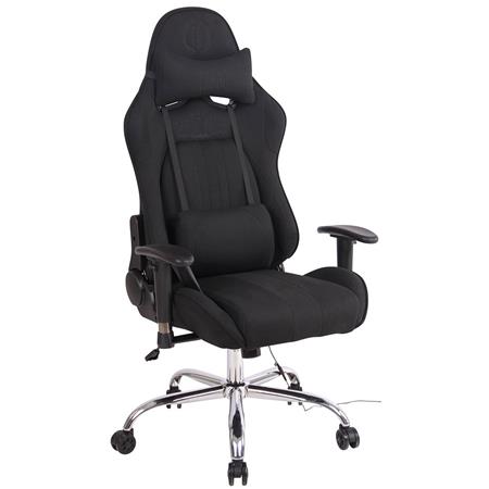Cadeira Gaming INDY PANO, Encosto Reclinável, Almofada Lombar e Cervical, Em Preto